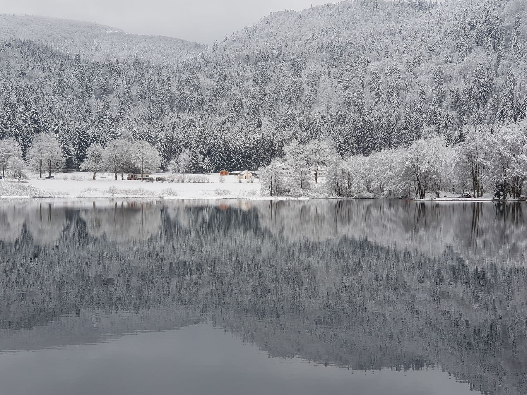 Le lac en février
